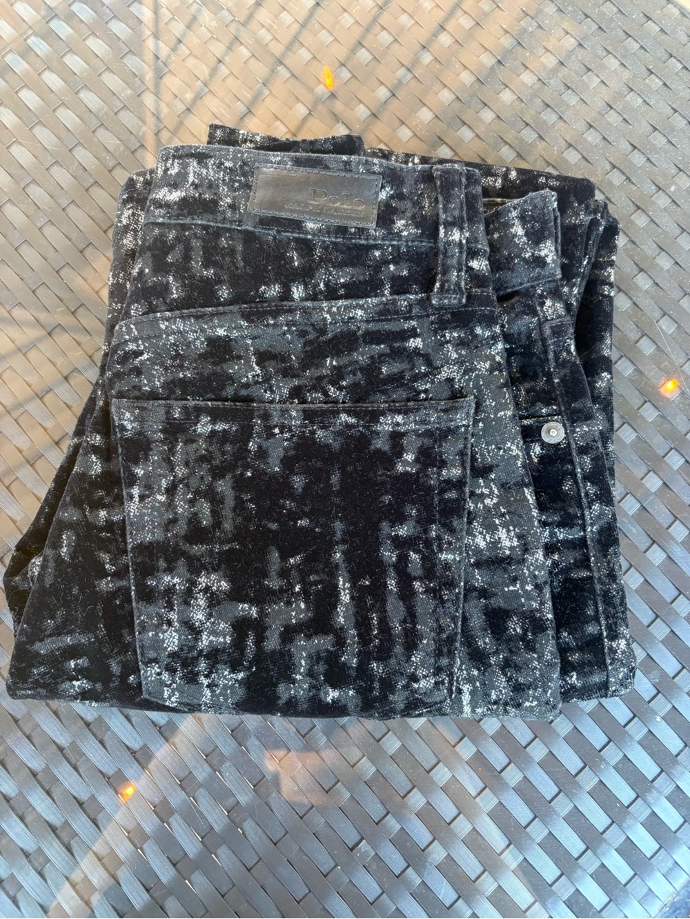Polo Ralph Lauren: Velvet-Texture Black Women’s Jeans Size 27R